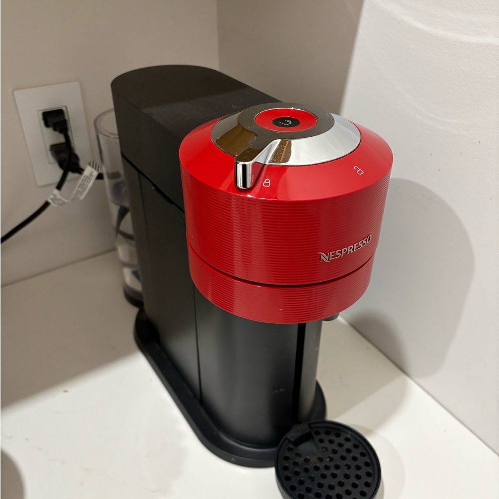 Nespresso Black and Red Coffee Maker